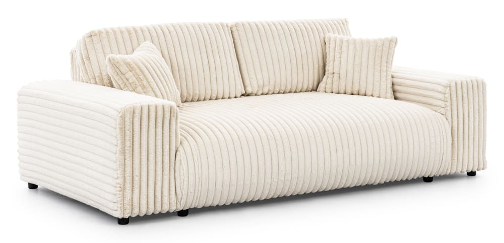 Wohnli Möbelsuche - Sofa 3 Sitzer aus Hellbeige Plüschcord