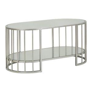 wohnli-moebel-suche-M25074031 Wohnli Möbelsuche - Couchtisch aus silbernem Metall und Glas cm 90x50x45