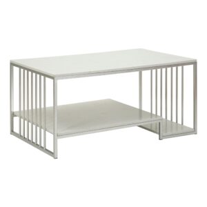 wohnli-moebel-suche-M25074032 Wohnli Möbelsuche - Couchtisch aus silbernem Metall und Marmor cm 90x60x45