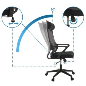 69x132x69cm Stoff Schwarz hjh OFFICE Möbel Büromöbel Bürostühle