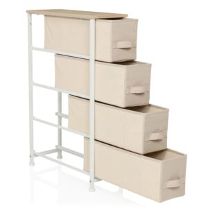 20x76x48cm Stoff Beige hjh LIVING Möbel Schlafzimmermöbel Kommoden