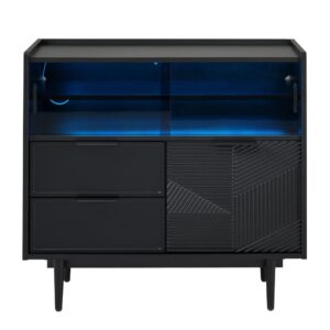 wohnli-moebel-suche-M25074832 Wohnli Möbelsuche - Sideboard mit geometrischem Muster und LED-Beleuchtung