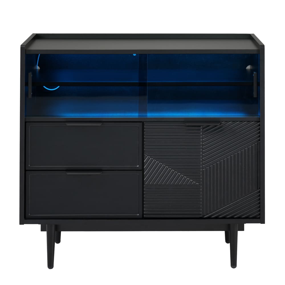 wohnli-moebel-suche-M25074832 Wohnli Möbelsuche - Sideboard mit geometrischem Muster und LED-Beleuchtung