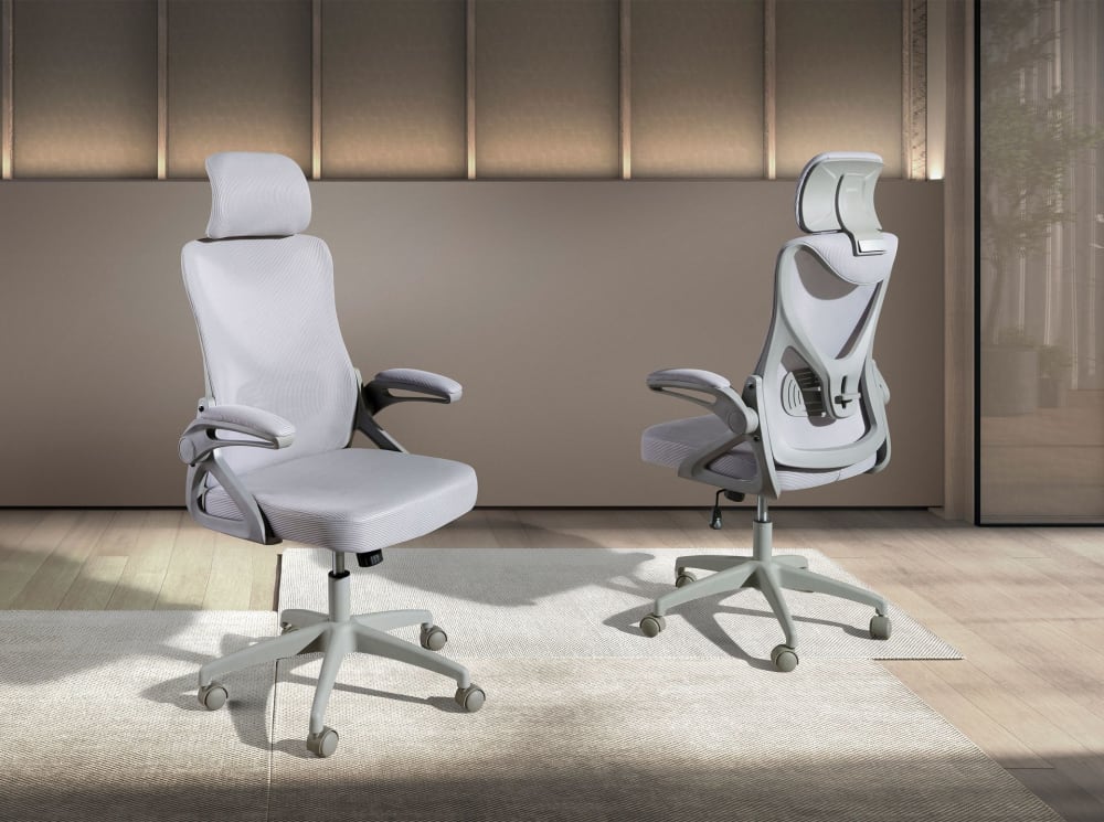 wohnli-moebel-suche-M25074971-1 Bürodrehstuhl grau Stoff 62x119x65cm Stoff Grau Angel Cerda Möbel Büromöbel Bürostühle