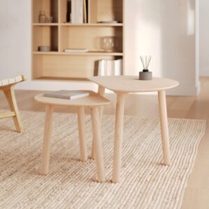 wohnli-moebel-suche-M25075343-1 Satztische aus Eschenholz mit gebleichter Optik 51x47x51cm Holz Braun Maison Pavane Möbel Wohnzimmermöbel Couchtische