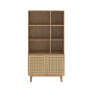 wohnli-moebel-suche-M25075345 Wohnli Möbelsuche - Massive Bibliothek aus Mindi-Holz und Rattan