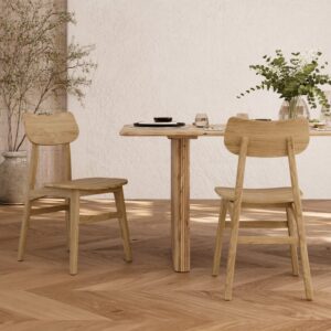 wohnli-moebel-suche-M25075354-1 Set aus 2 Stühlen aus massivem Mindi-Holz 36x85x48cm Holz Braun Maison Pavane Möbel Esszimmermöbel Stühle