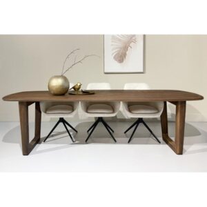 wohnli-moebel-suche-M25076003-1 Esstisch 12 Personen 270 cm aus gebürstetem Massivholz 270x76x100cm Holz Braun Moloo Möbel Esszimmermöbel Esstische