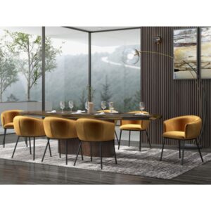 wohnli-moebel-suche-M25076005-1 Ovaler Esstisch +12 Personen 300 cm aus braunem Holz 300x76x110cm Holz Braun Moloo Möbel Esszimmermöbel Esstische