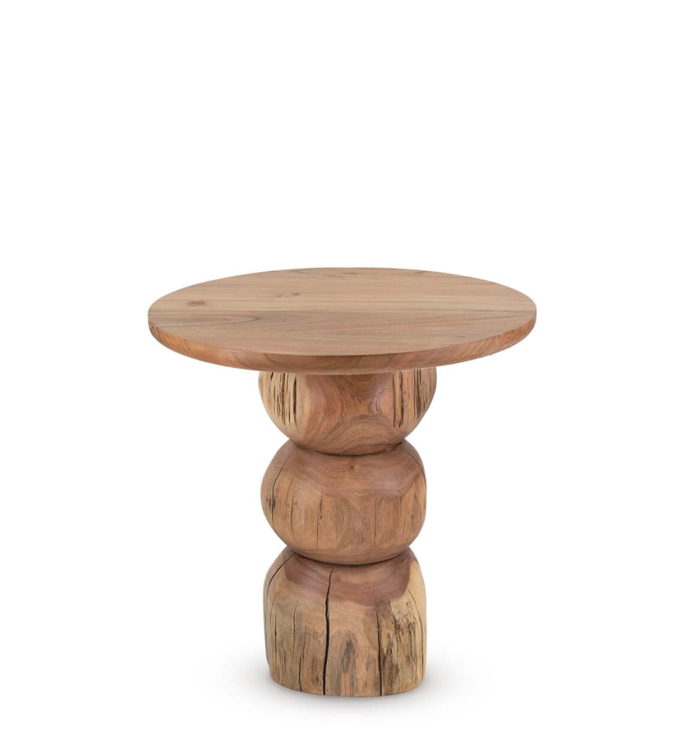 wohnli-moebel-suche-M25076027 Wohnli Möbelsuche - Beistelltisch aus beigem Holz Ø 50 cm