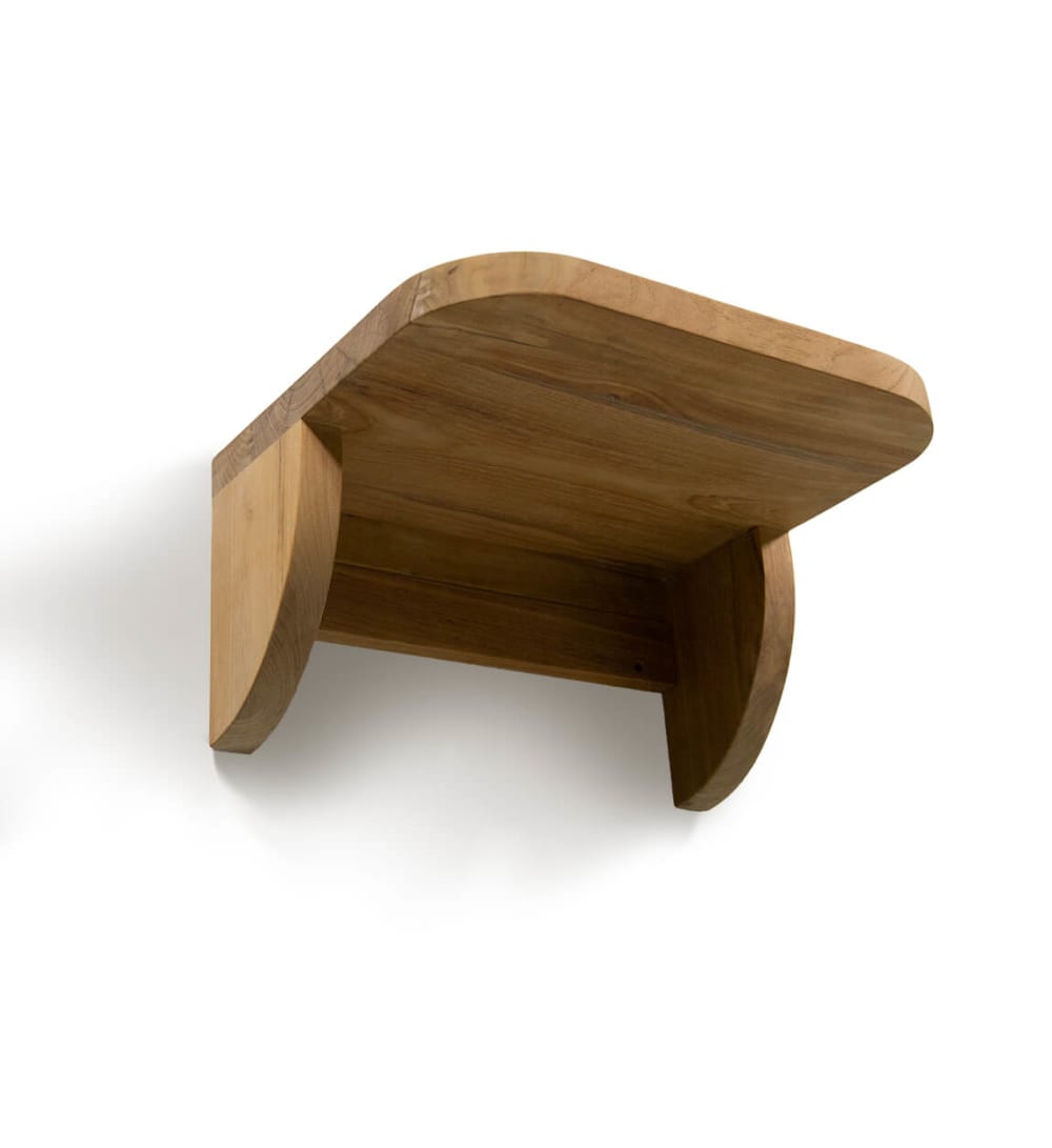 wohnli-moebel-suche-M25076034-1 Regal aus Teak beige Breite 40 cm 40x20x32cm Holz Beige MOYCOR Möbel Wohnzimmermöbel Regale