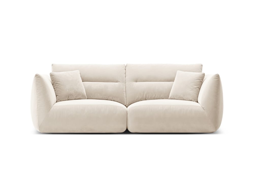 wohnli-moebel-suche-M25076560 Wohnli Möbelsuche - 3-Sitzer modulares Sofa aus Samt elfenbein