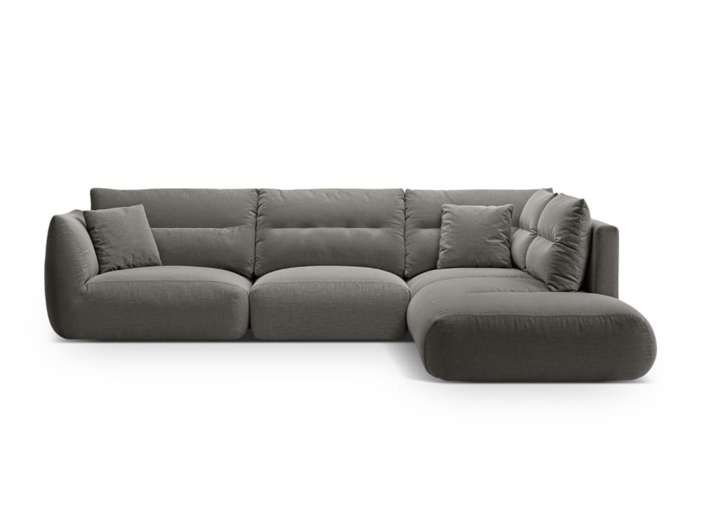 wohnli-moebel-suche-M25076622 Wohnli Möbelsuche - 7-Sitzer rechtes modulares Ecksofa aus strukturiertem Stoff dunkelgrau
