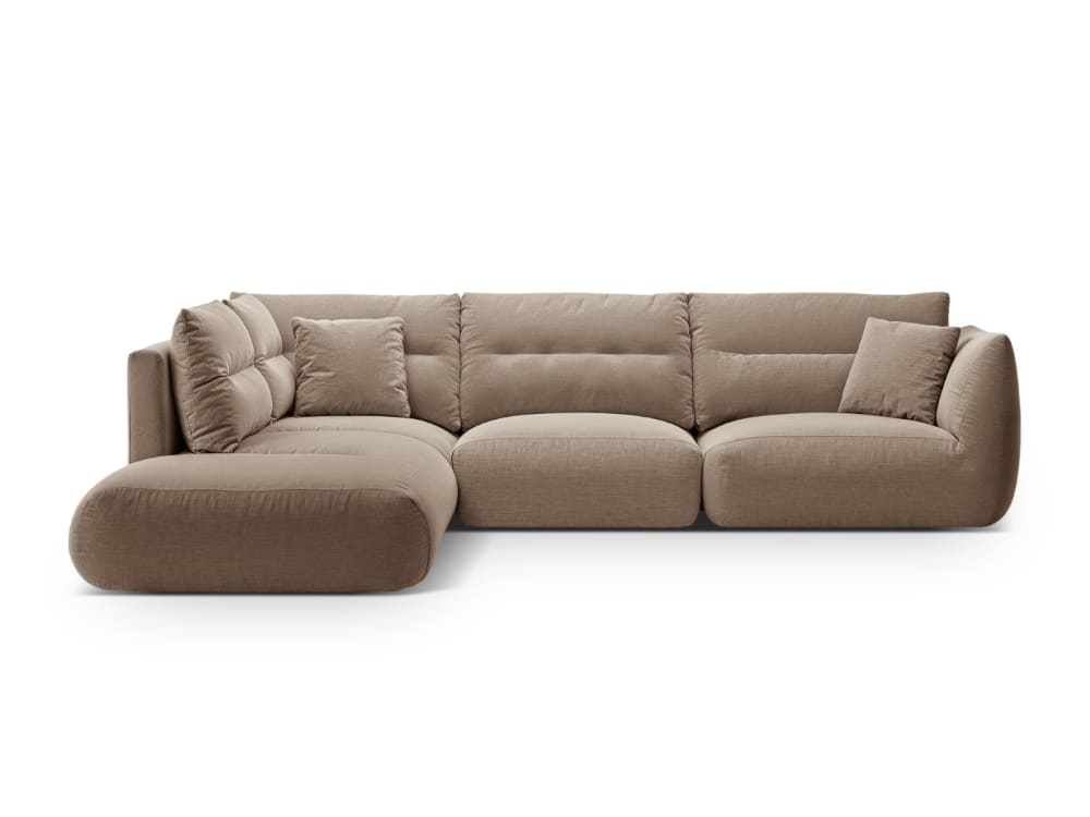 wohnli-moebel-suche-M25076678 Wohnli Möbelsuche - 7-Sitzer linkes modulares Ecksofa aus strukturiertem Stoff sandfarben