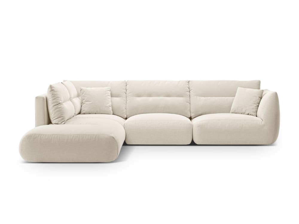 wohnli-moebel-suche-M25076682 Wohnli Möbelsuche - 7-Sitzer linkes modulares Ecksofa aus strukturiertem Stoff elfenbein