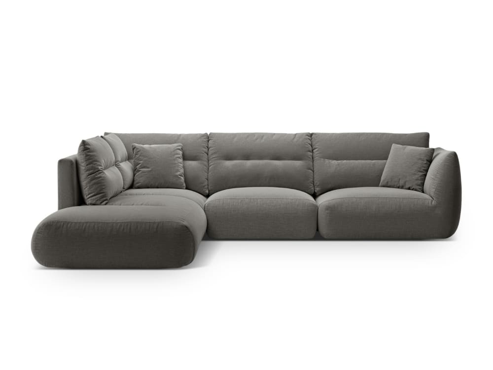 wohnli-moebel-suche-M25076684 Wohnli Möbelsuche - 7-Sitzer linkes modulares Ecksofa aus strukturiertem Stoff dunkelgrau
