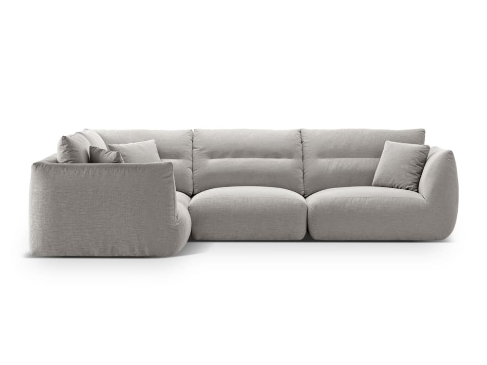 wohnli-moebel-suche-M25076685 Wohnli Möbelsuche - 5-Sitzer linkes modulares Ecksofa aus strukturiertem Stoff hellgrau