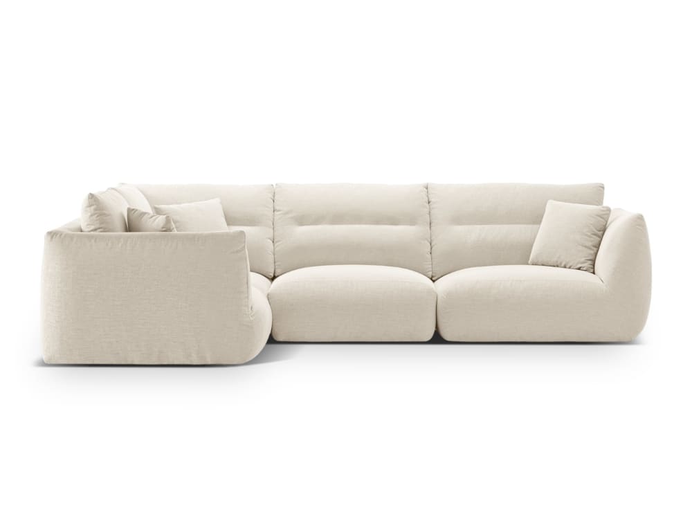 wohnli-moebel-suche-M25076694 Wohnli Möbelsuche - 5-Sitzer linkes modulares Ecksofa aus strukturiertem Stoff elfenbein