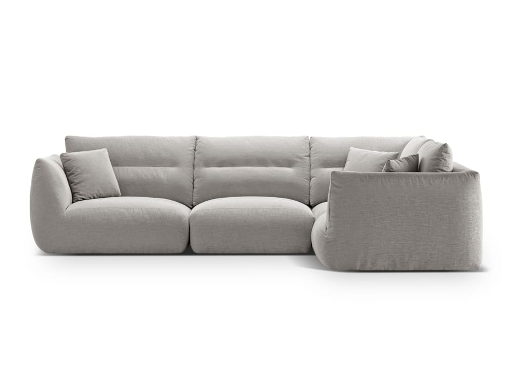 wohnli-moebel-suche-M25076696 Wohnli Möbelsuche - 5-Sitzer rechtes modulares Ecksofa aus strukturiertem Stoff hellgrau