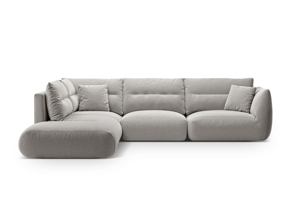 wohnli-moebel-suche-M25076725 Wohnli Möbelsuche - 7-Sitzer linkes modulares Ecksofa aus strukturiertem Stoff hellgrau