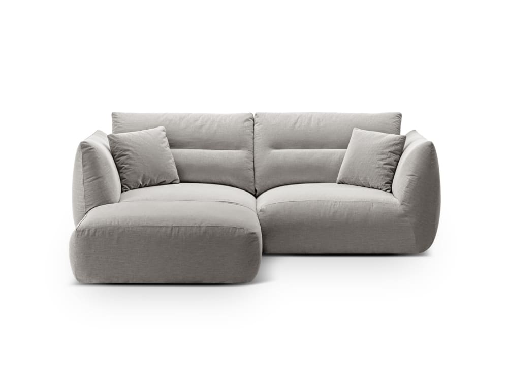 wohnli-moebel-suche-M25076732 Wohnli Möbelsuche - 3-Sitzer modulares Ecksofa aus strukturiertem Stoff hellgrau