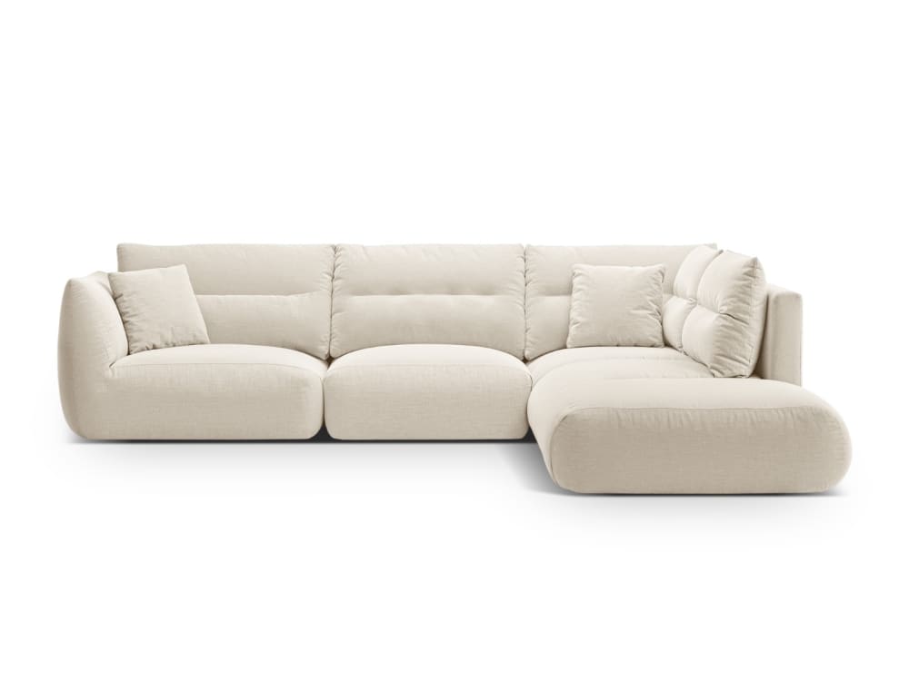 wohnli-moebel-suche-M25076739 Wohnli Möbelsuche - 7-Sitzer rechtes modulares Ecksofa aus strukturiertem Stoff elfenbein