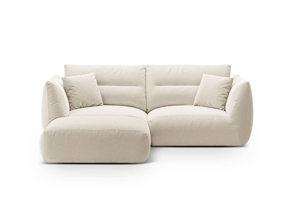 wohnli-moebel-suche-M25076744 Wohnli Möbelsuche - 3-Sitzer modulares Ecksofa aus strukturiertem Stoff elfenbein