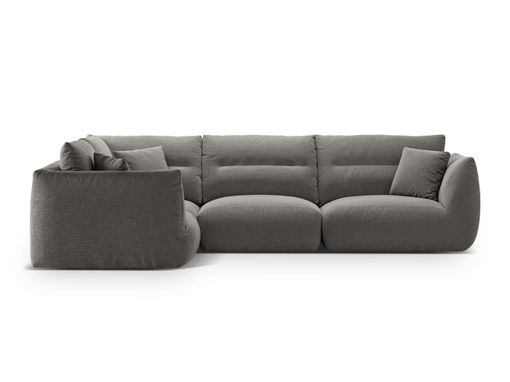 wohnli-moebel-suche-M25076786 Wohnli Möbelsuche - 5-Sitzer linkes modulares Ecksofa aus strukturiertem Stoff dunkelgrau