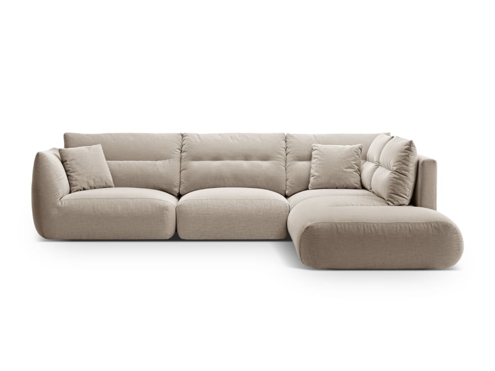 wohnli-moebel-suche-M25076789 Wohnli Möbelsuche - 7-Sitzer modulares Ecksofa aus strukturiertem Stoff leichtes beige