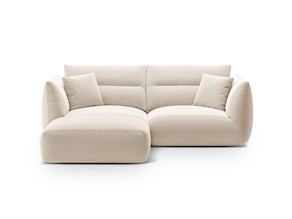 wohnli-moebel-suche-M25076791 Wohnli Möbelsuche - 3-Sitzer modulares Ecksofa aus Samt elfenbein
