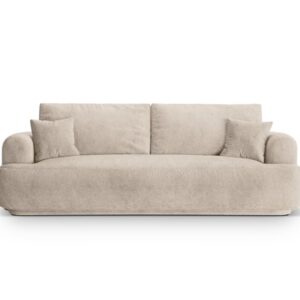 wohnli-moebel-suche-M25076940 Wohnli Möbelsuche - 3-Sitzer Schlafsofa mit Bettkasten aus strukturiertem Stoff sandfarben