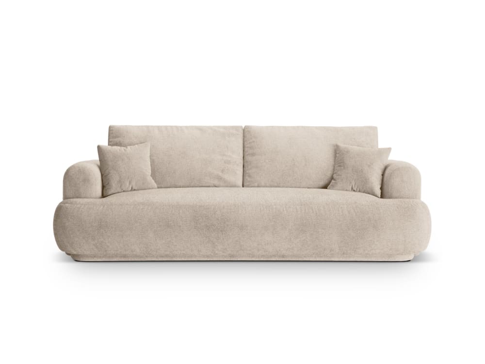 wohnli-moebel-suche-M25076940 Wohnli Möbelsuche - 3-Sitzer Schlafsofa mit Bettkasten aus strukturiertem Stoff sandfarben