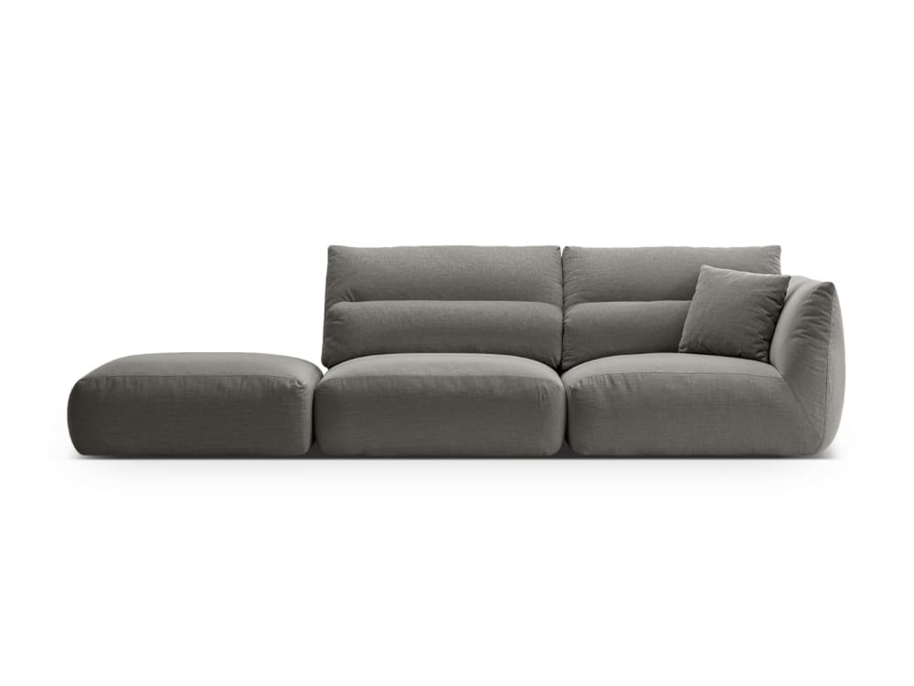 wohnli-moebel-suche-M25076946 Wohnli Möbelsuche - 4-Sitzer modulares Sofa links aus strukturiertem Stoff dunkelgrau