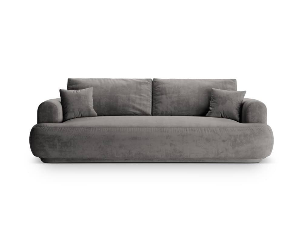 wohnli-moebel-suche-M25076985 Wohnli Möbelsuche - 3-Sitzer ausklappbares Sofa mit Bettkasten aus Samt grau