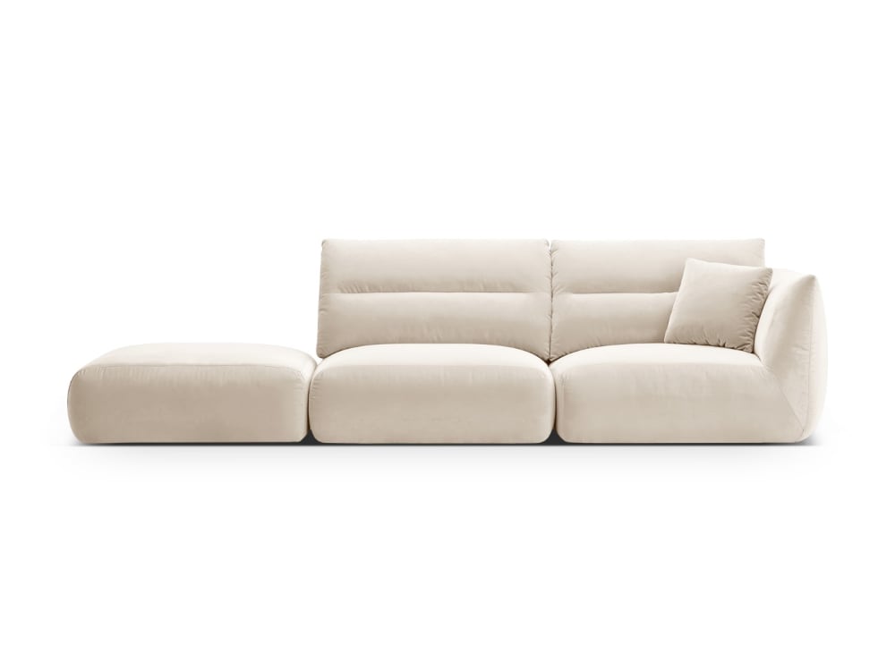 wohnli-moebel-suche-M25076989 Wohnli Möbelsuche - 4-Sitzer modulares Sofa links aus Samt elfenbein