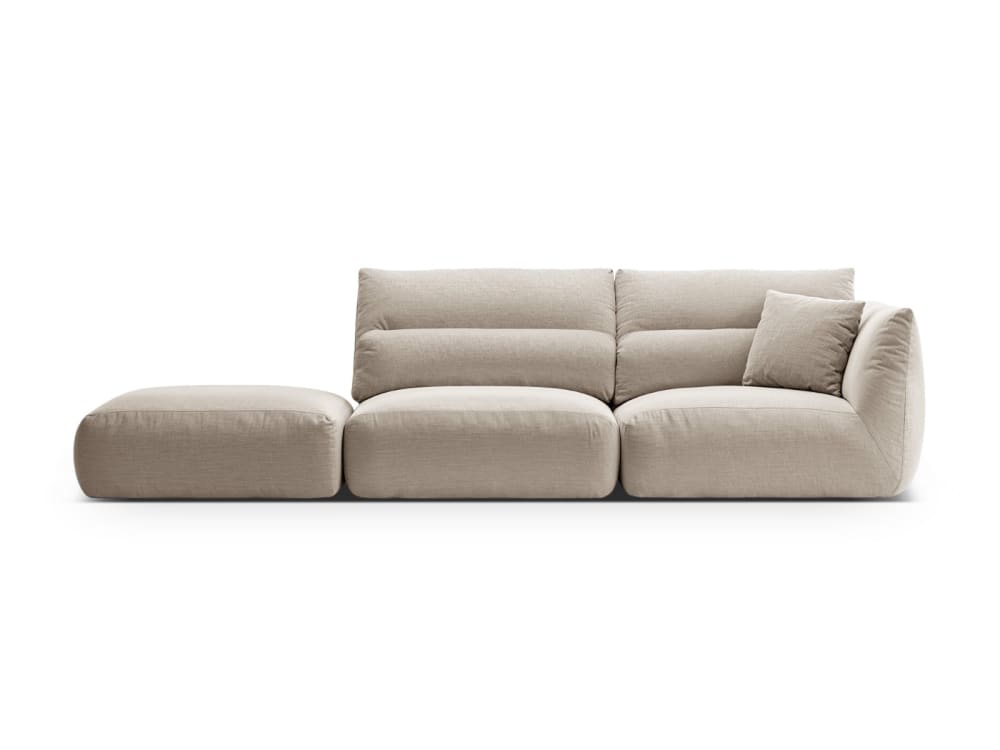 wohnli-moebel-suche-M25076996 Wohnli Möbelsuche - 4-Sitzer modulares Sofa links aus strukturiertem Stoff leichtes beige