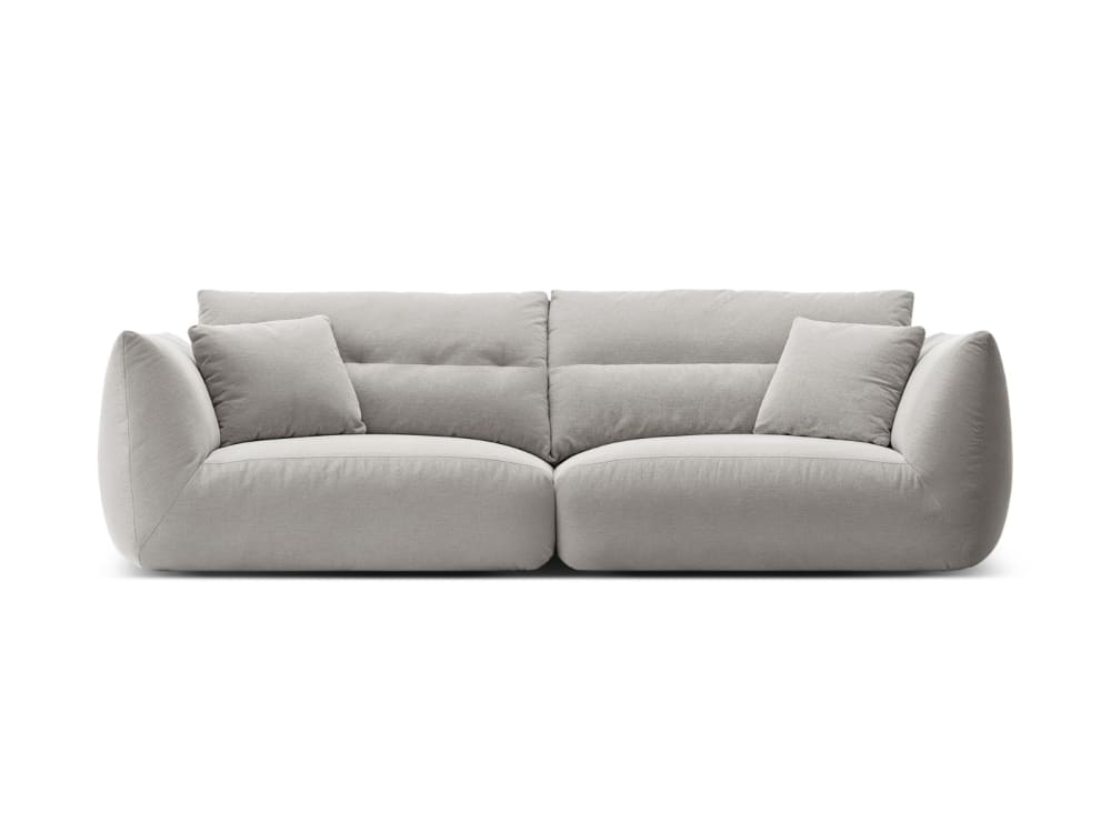 wohnli-moebel-suche-M25076999 Wohnli Möbelsuche - 4-Sitzer modulares Sofa aus Chenille-Stoff hellgrau