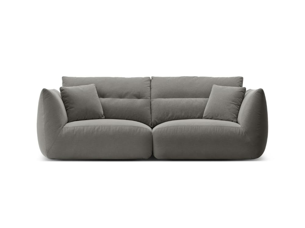 Wohnli Möbelsuche - 3-Sitzer modulares Sofa aus Chenille-Stoff dunkelgrau