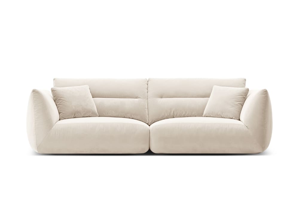 wohnli-moebel-suche-M25077016 Wohnli Möbelsuche - 4-Sitzer modulares Sofa aus Samt elfenbein