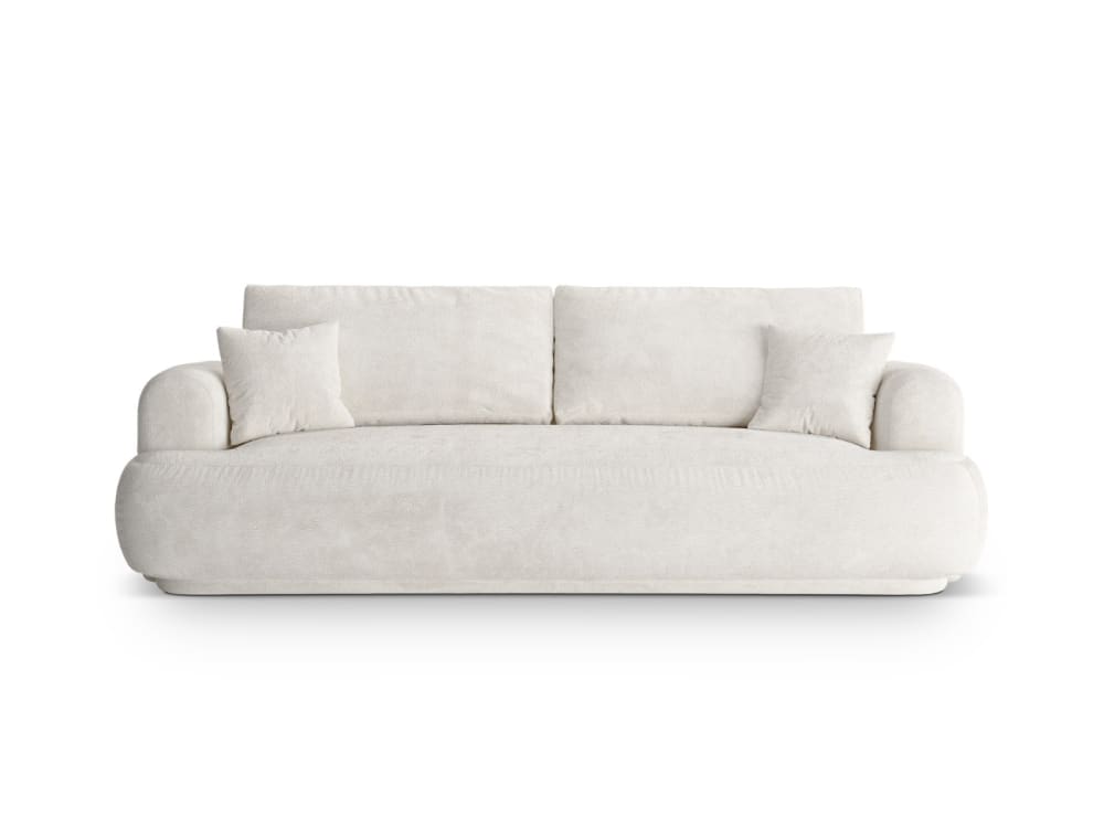 wohnli-moebel-suche-M25077018 Wohnli Möbelsuche - 3-Sitzer ausklappbares Sofa mit Bettkasten aus Boucle leichtes beige