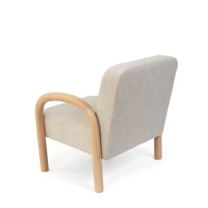 wohnli-moebel-suche-M25077633-1 Moderner niedriger Sessel mit Holzgestell und beigem Stoff. 82x79x70cm Holz Beige Koketto Home Sofas und Sessel Sessel, Poufs und Fußbänke Sessel