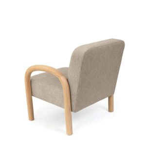 wohnli-moebel-suche-M25077634-1 Moderner niedriger Sessel mit Holzgestell und taupefarbenem Stoff. 82x79x70cm Holz Taupe Koketto Home Sofas und Sessel Sessel, Poufs und Fußbänke Sessel
