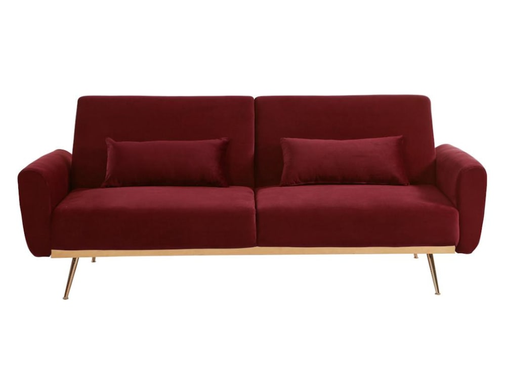 Wohnli Möbelsuche - 3 -Sitzer-Schlafsofa aus Samt