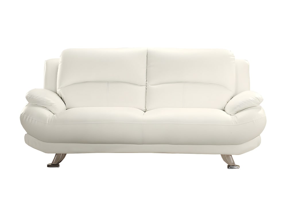 200x89x91cm PVC und Synthetik Beige vente-unique.com Sofas und Sessel Sofas 2-Sitzer-Sofas & 3-Sitzer-Sofas