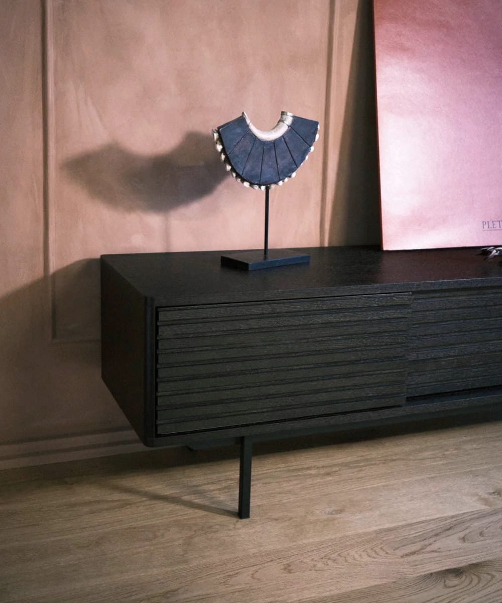 160x51x45cm Spanplatte Braun Njordec Möbel Wohnzimmermöbel TV-Möbel