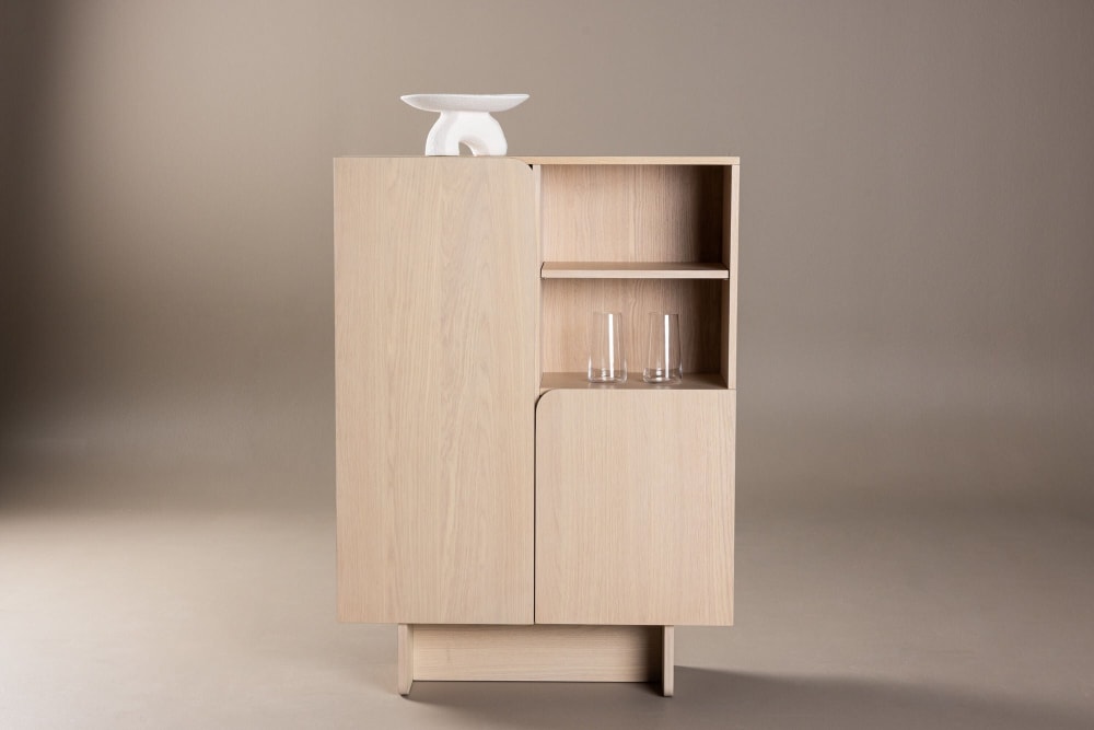 wohnli-moebel-suche-M25079125-1 Highboard Tyresö, Cremeweiß 30x110x80cm Spanplatte Beige Vind Möbel Esszimmermöbel Sideboards, Highboards & niedrige Anrichten