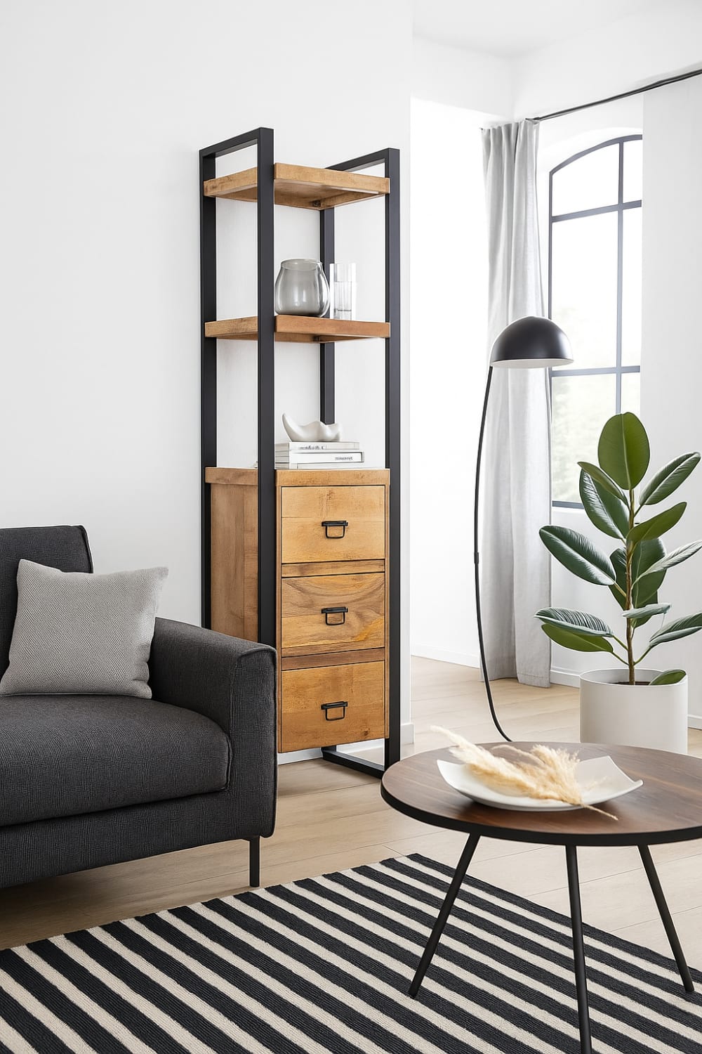 40x200x55cm Holz Braun Benoa Möbel Schlafzimmermöbel Kommoden