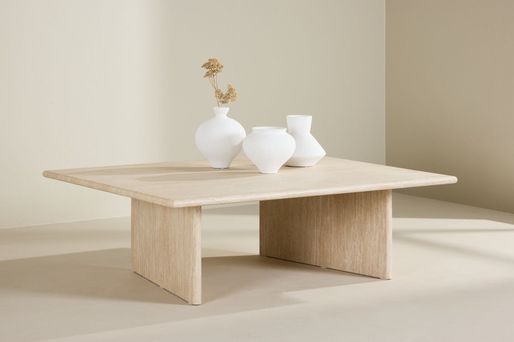 Couchtisch Skagen 120cm,  beige 100x38x120cm Spanplatte Beige Vind Möbel Wohnzimmermöbel Couchtische