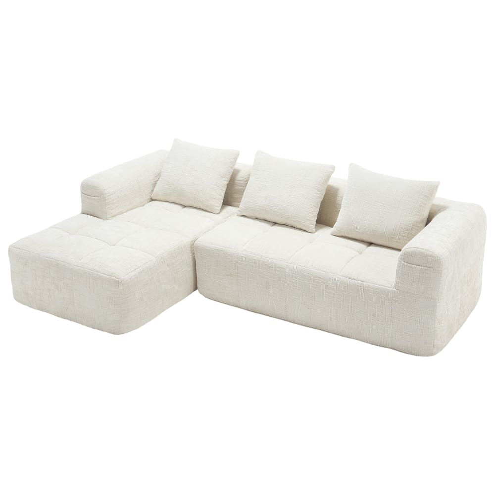 Wohnli Möbelsuche - 3-Sitzer Sofa mit beigem Chenillebezug