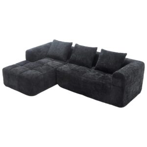 wohnli-moebel-suche-M25080326 Wohnli Möbelsuche - 3-Sitzer Sofa mit schwarzem Chenillebezug
